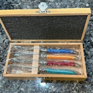 Jean Dubost Laguiole Multicolor Set of
4 Spreaders New In Original Box